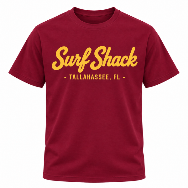 Surf Shack Florida State Tee, Garnet / Gold