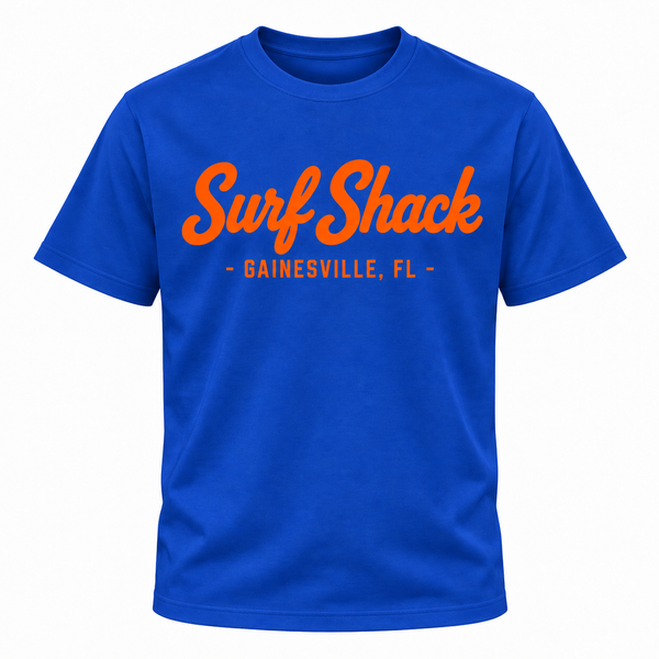 Surf Shack Florida Tee, Blue / Orange