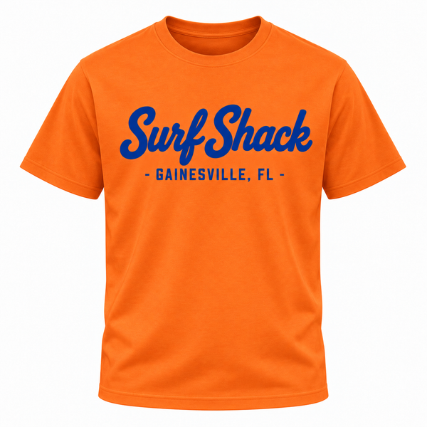 Surf Shack Florida Tee, Orange / Blue