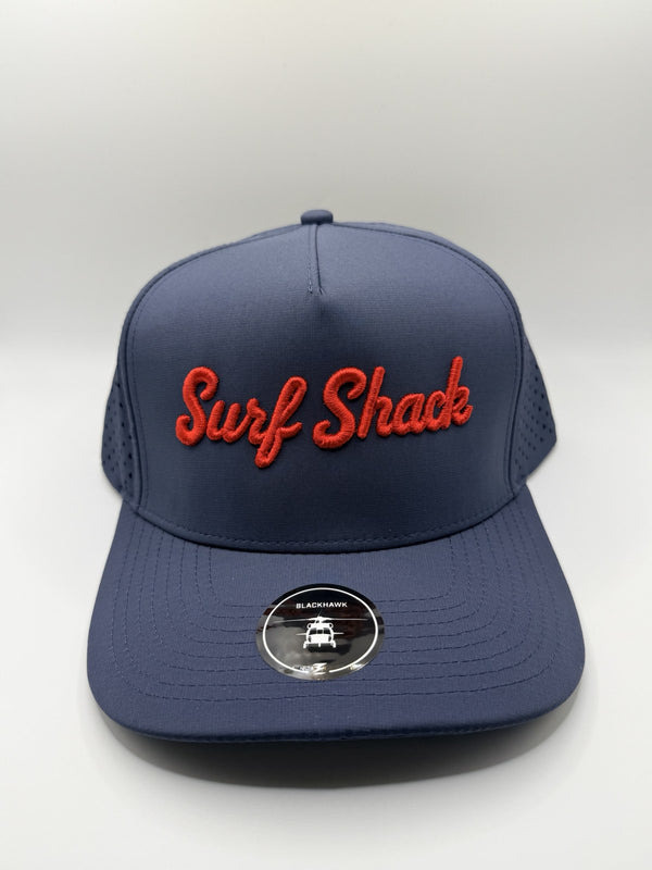 Surf Shack Hat, Navy, red script