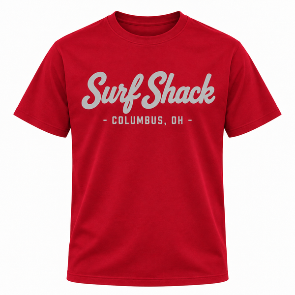 Surf Shack Ohio State Tee, Scarlet / Gray