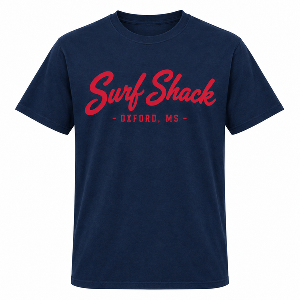 Surf Shack Ole Miss Tee, Navy / Red