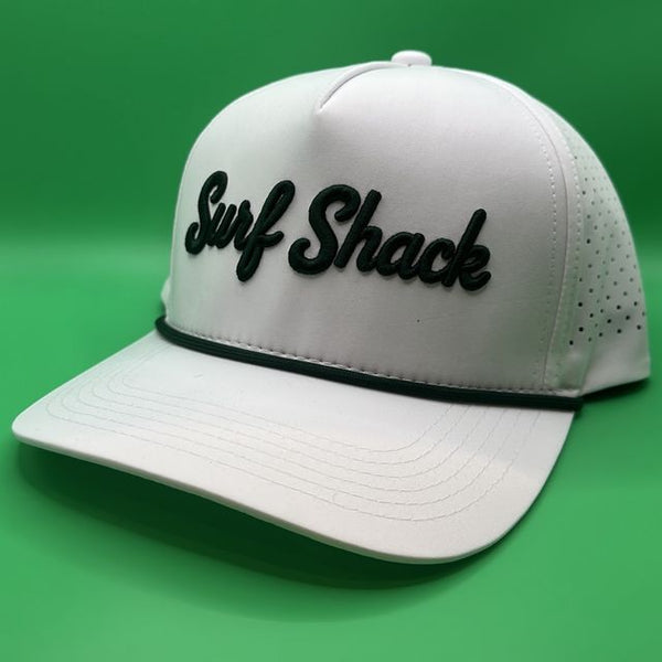 Surf Shack Script Rope Hat, White