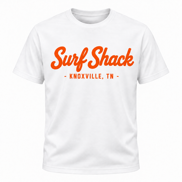 Surf Shack Tennessee Tee, White / Orange