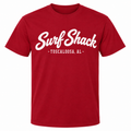 Surf Shack Alabama Tee, Crimson / White