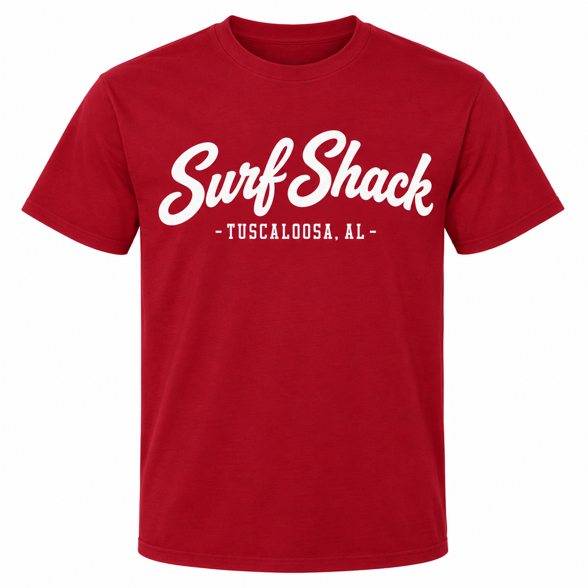 Surf Shack Alabama Tee, Crimson / White