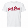 Surf Shack Alabama Tee, White / Crimson