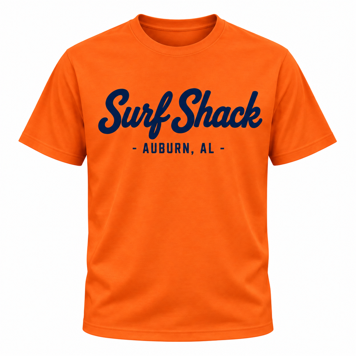 Surf Shack Auburn Tee, Orange / Navy