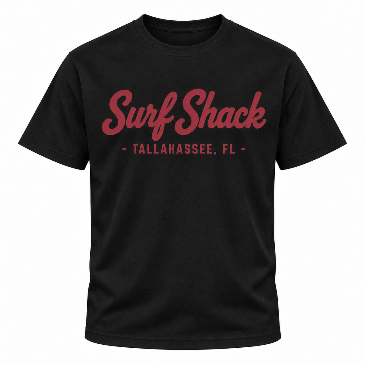 Surf Shack Florida State Tee, Black / Garnet