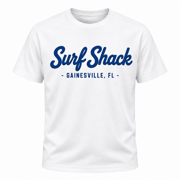 Surf Shack Florida Tee, White / Blue