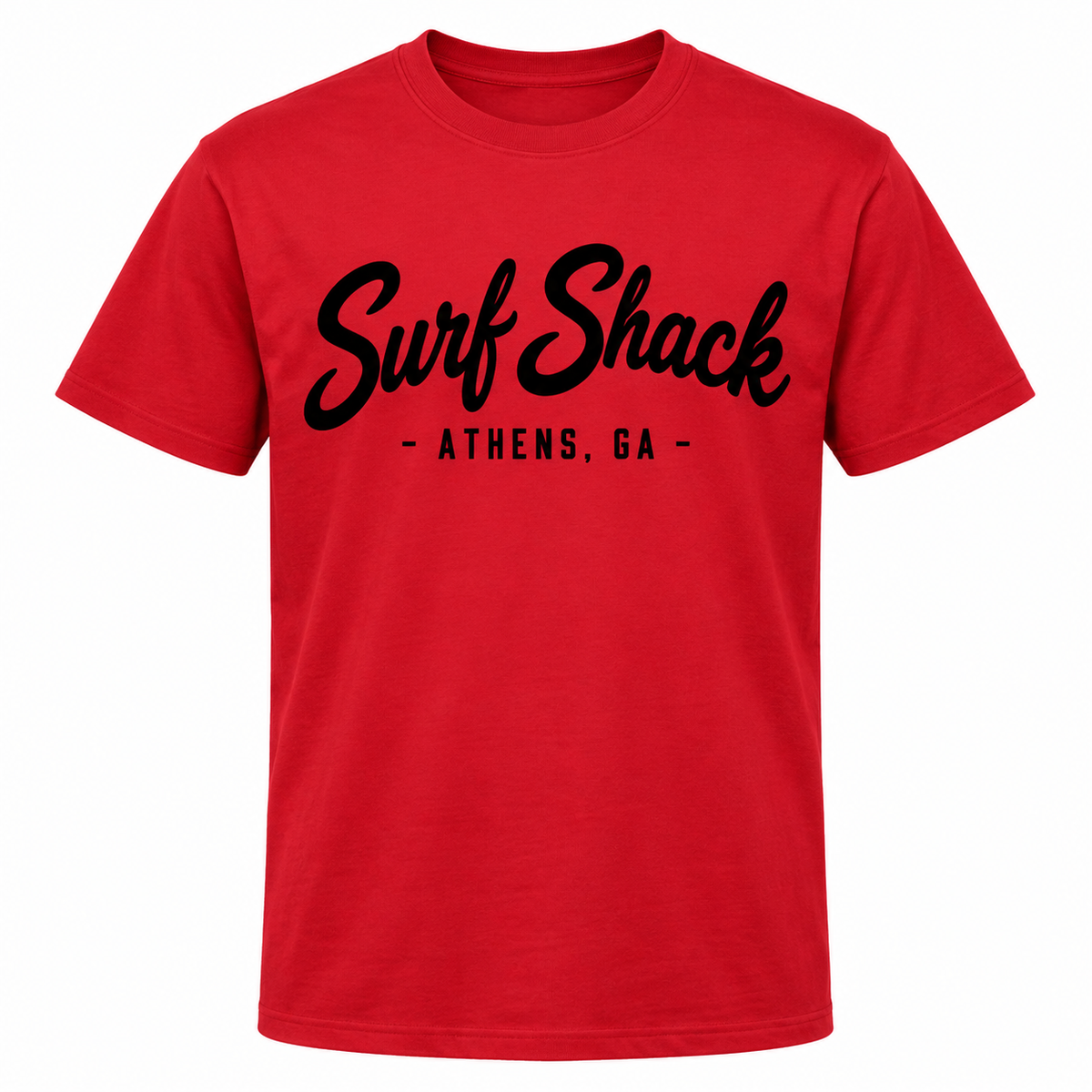Surf Shack Georgia Tee, Red / Black