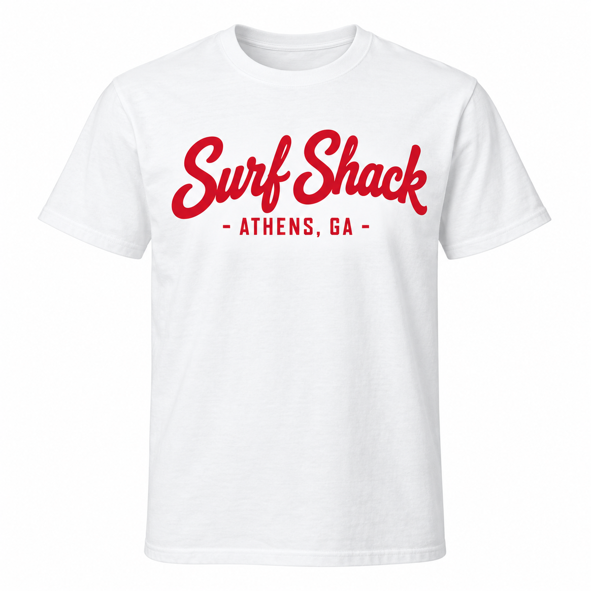 Surf Shack Georgia Tee, White / Red