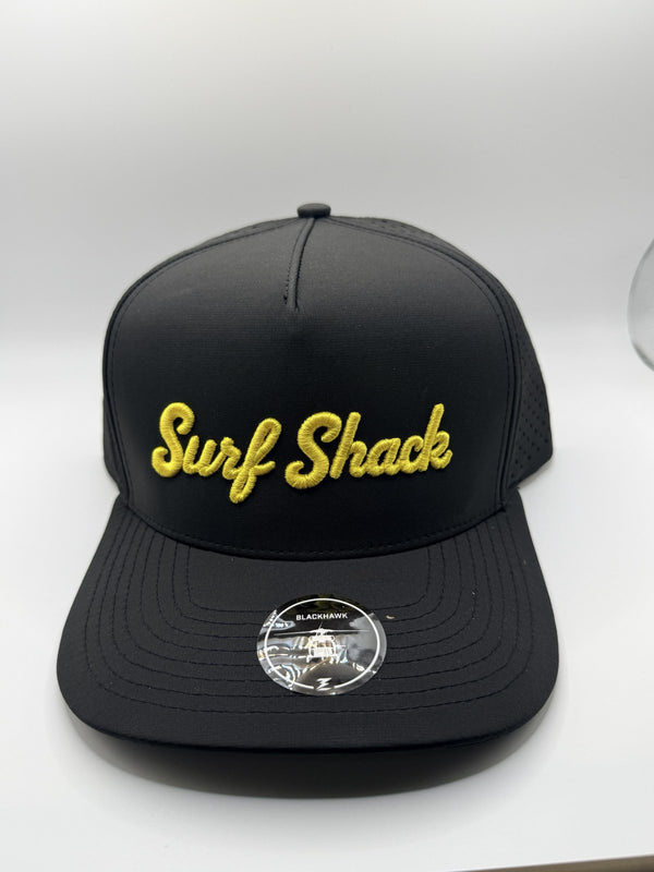 Surf Shack Hat, Black, gold script
