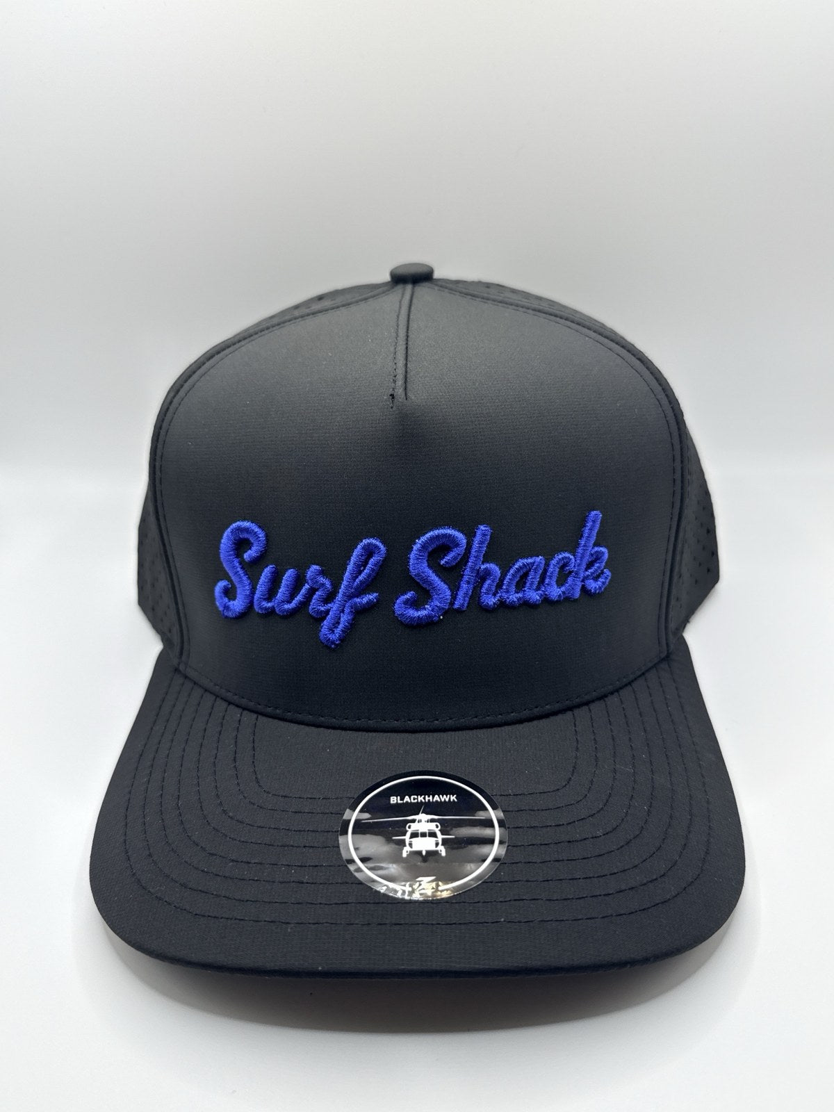 Surf Shack Hat, Black, royal script