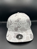 Surf Shack Hat, Gray/white camo, white script