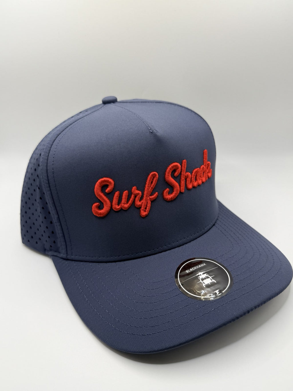 Surf Shack Hat, Navy, red script