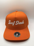 Surf Shack Hat, Orange, white script