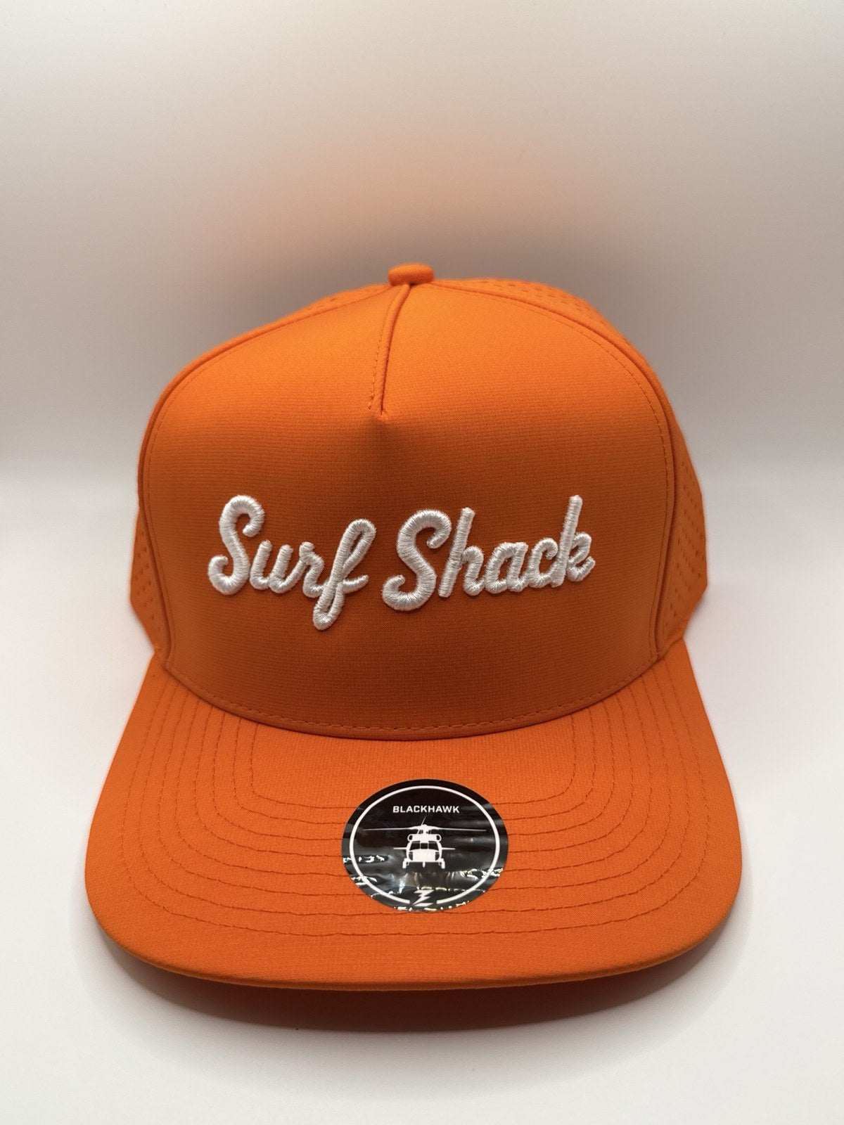 Surf Shack Hat, Orange, white script