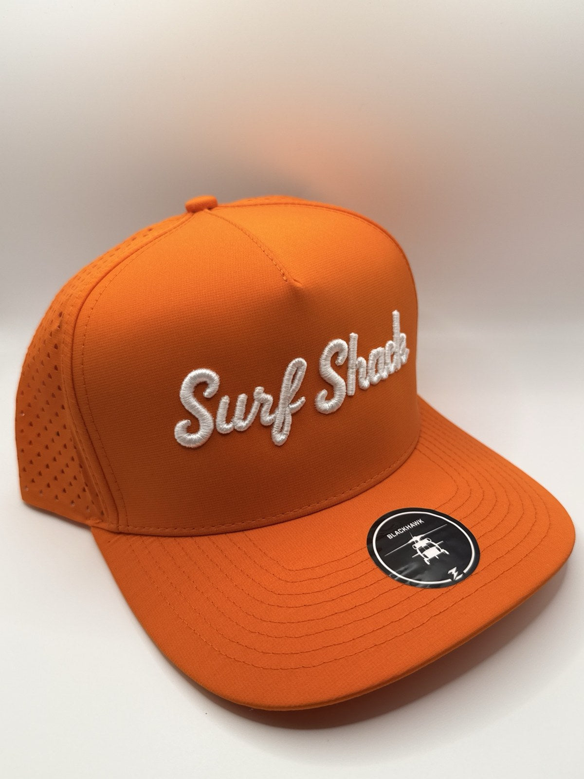 Surf Shack Hat, Orange, white script