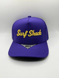 Surf Shack Hat, Purple, gold script