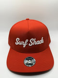 Surf Shack Hat, Red, white script