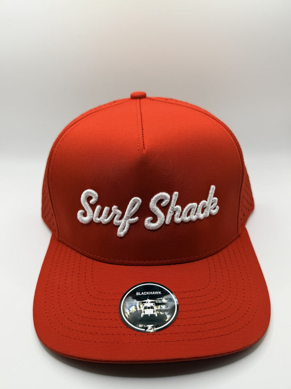 Surf Shack Hat, Red, white script