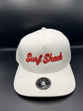 Surf Shack Hat, White, red script