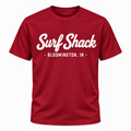 Surf Shack Indiana Tee, Crimson / White