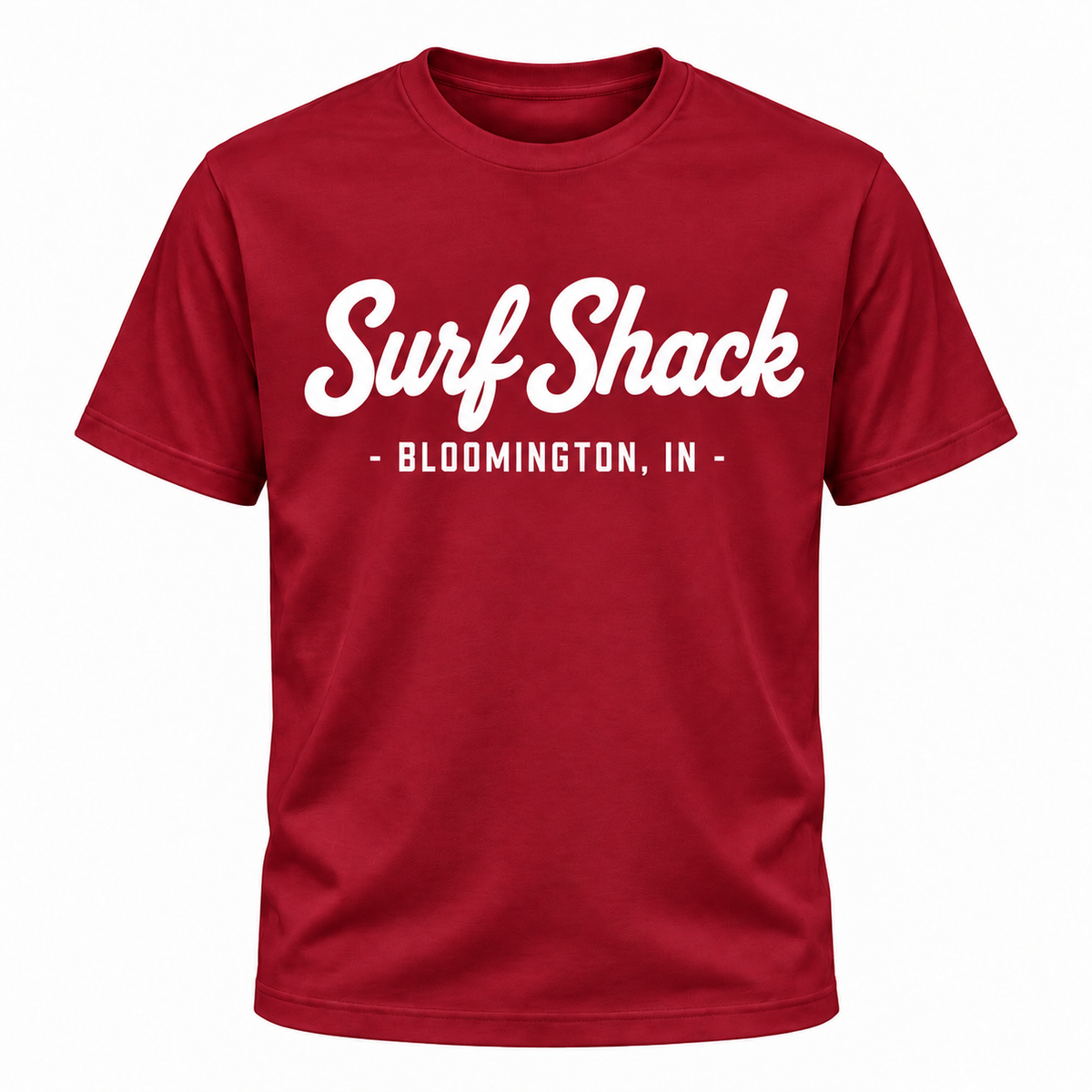 Surf Shack Indiana Tee, Crimson / White