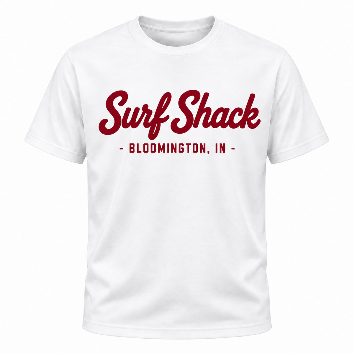 Surf Shack Indiana Tee, White / Crimson