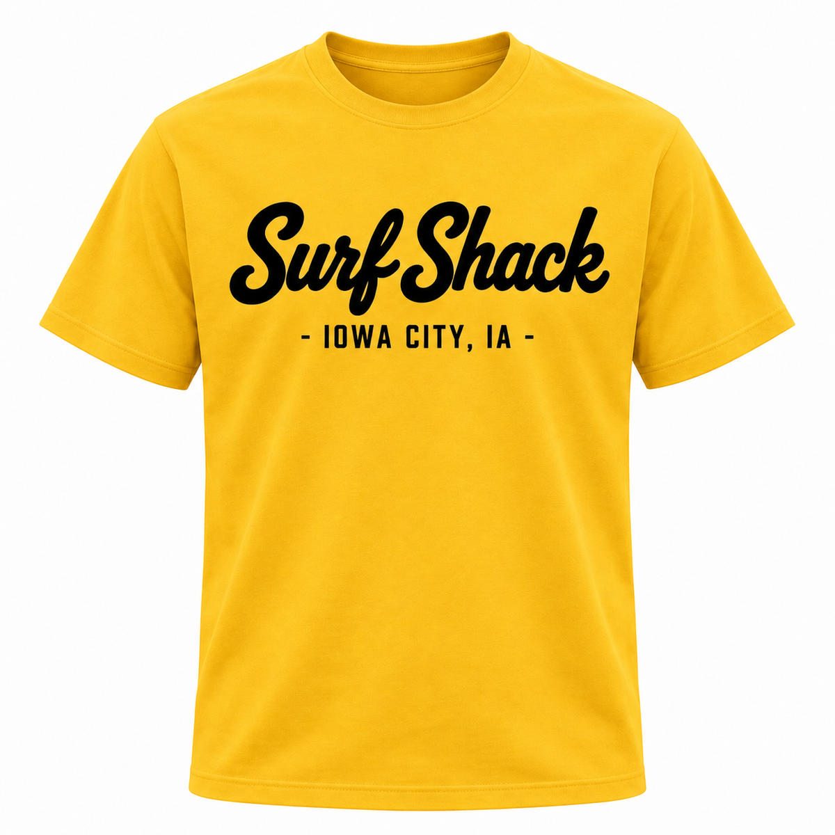 Surf Shack Iowa Tee, Yellow / Black
