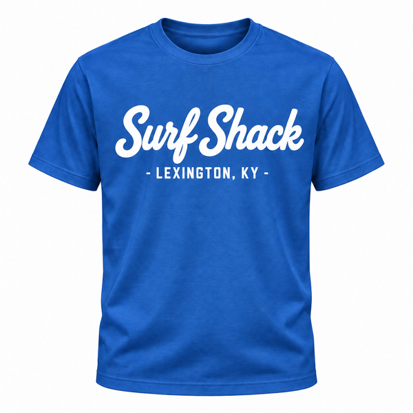 Surf Shack Kentucky Tee, Blue / White
