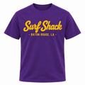 Surf Shack LSU Tee, Purple / Yellow