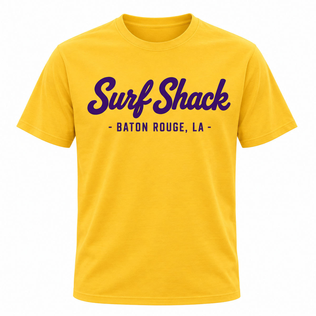 Surf Shack LSU Tee, Yellow / Purple