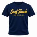 Surf Shack Michigan Tee, Navy / Maize