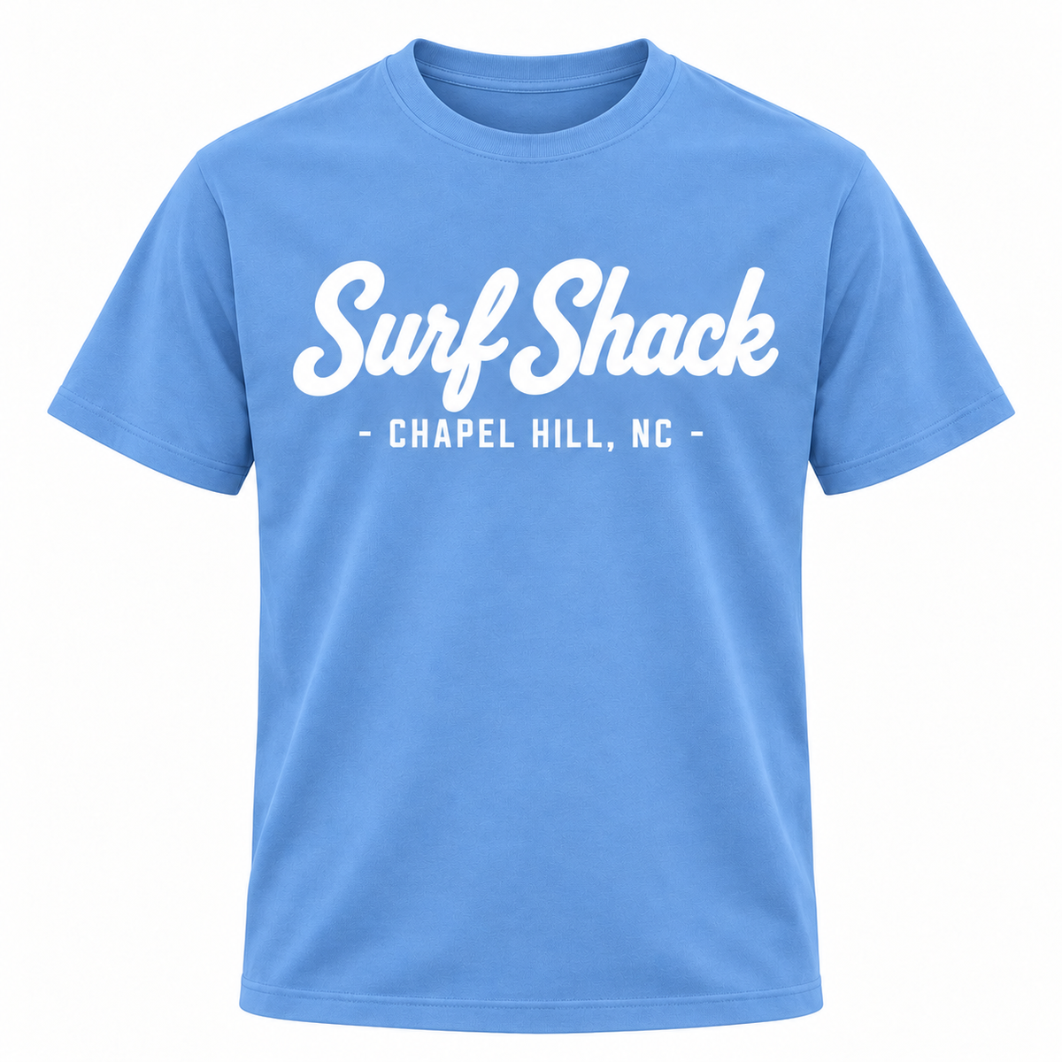 Surf Shack North Carolina Tee, Carolina Blue / White