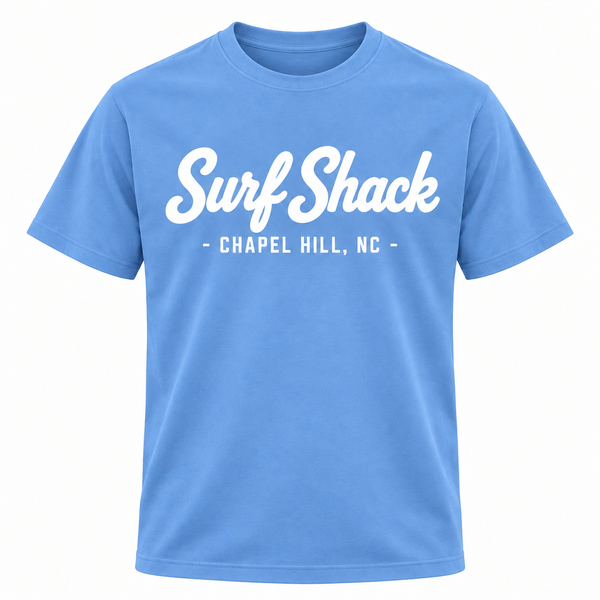 Surf Shack North Carolina Tee, Carolina Blue / White