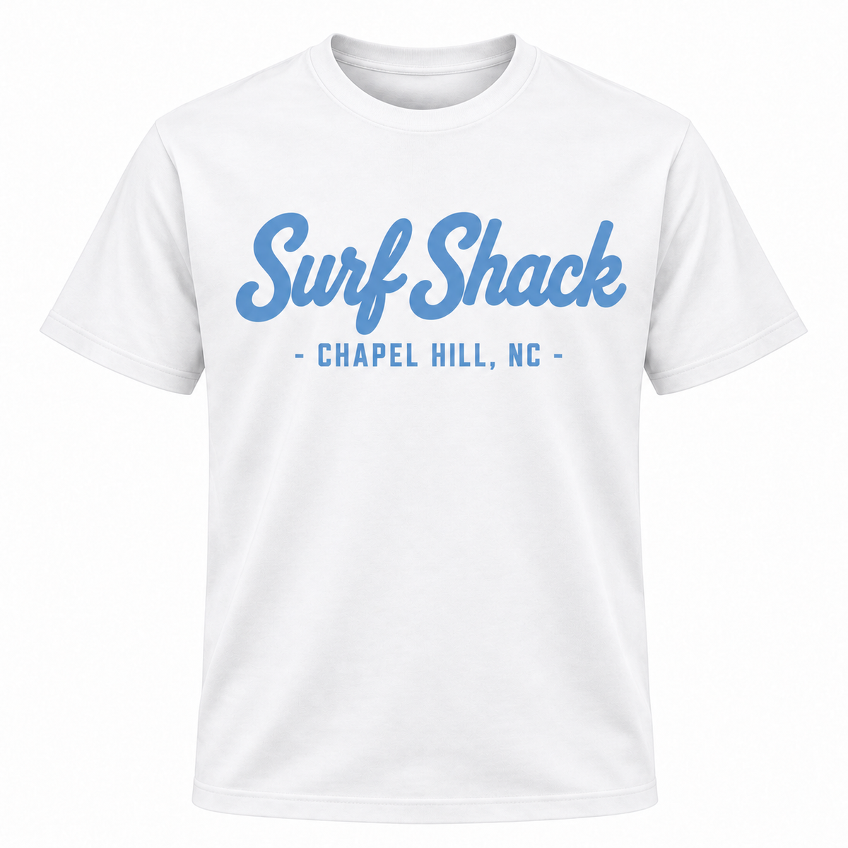 Surf Shack North Carolina Tee, White / Carolina Blue