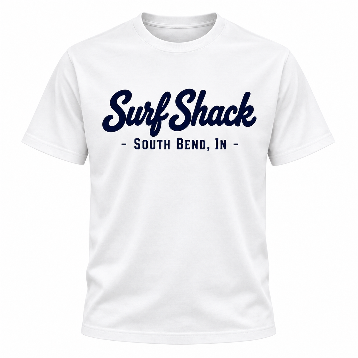 Surf Shack Notre Dame Tee, White / Navy