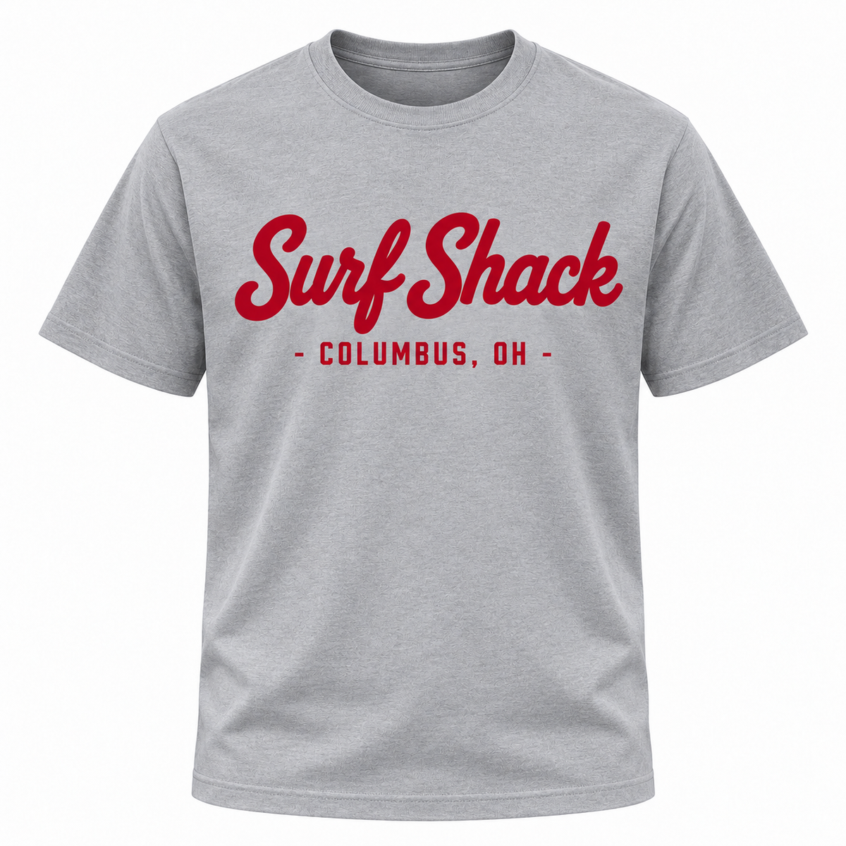 Surf Shack Ohio State Tee, Gray / Scarlet