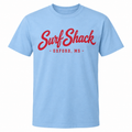 Surf Shack Ole Miss Tee, Powder Blue / Red