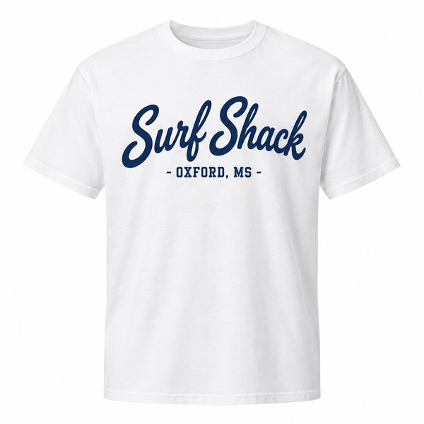 Surf Shack Ole Miss Tee, White / Navy