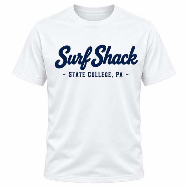 Surf Shack Penn State Tee, White / Navy