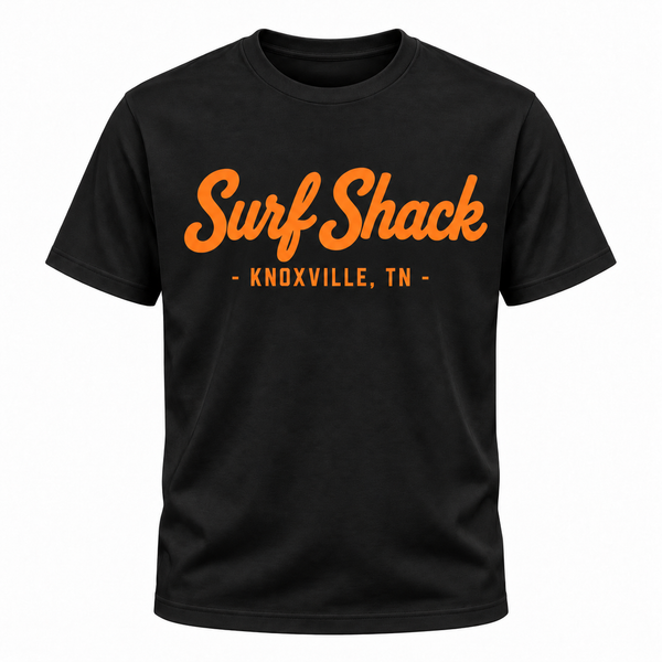 Surf Shack Tennessee Tee, Black / Orange