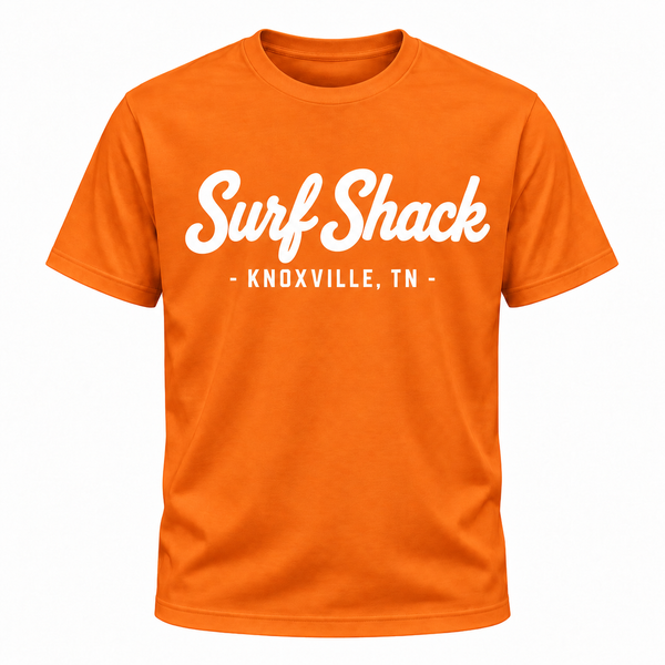 Surf Shack Tennessee Tee, Orange / White