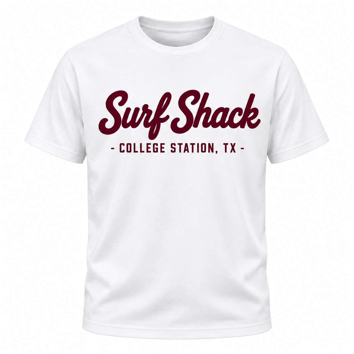 Surf Shack Texas A&M Tee, White / Maroon