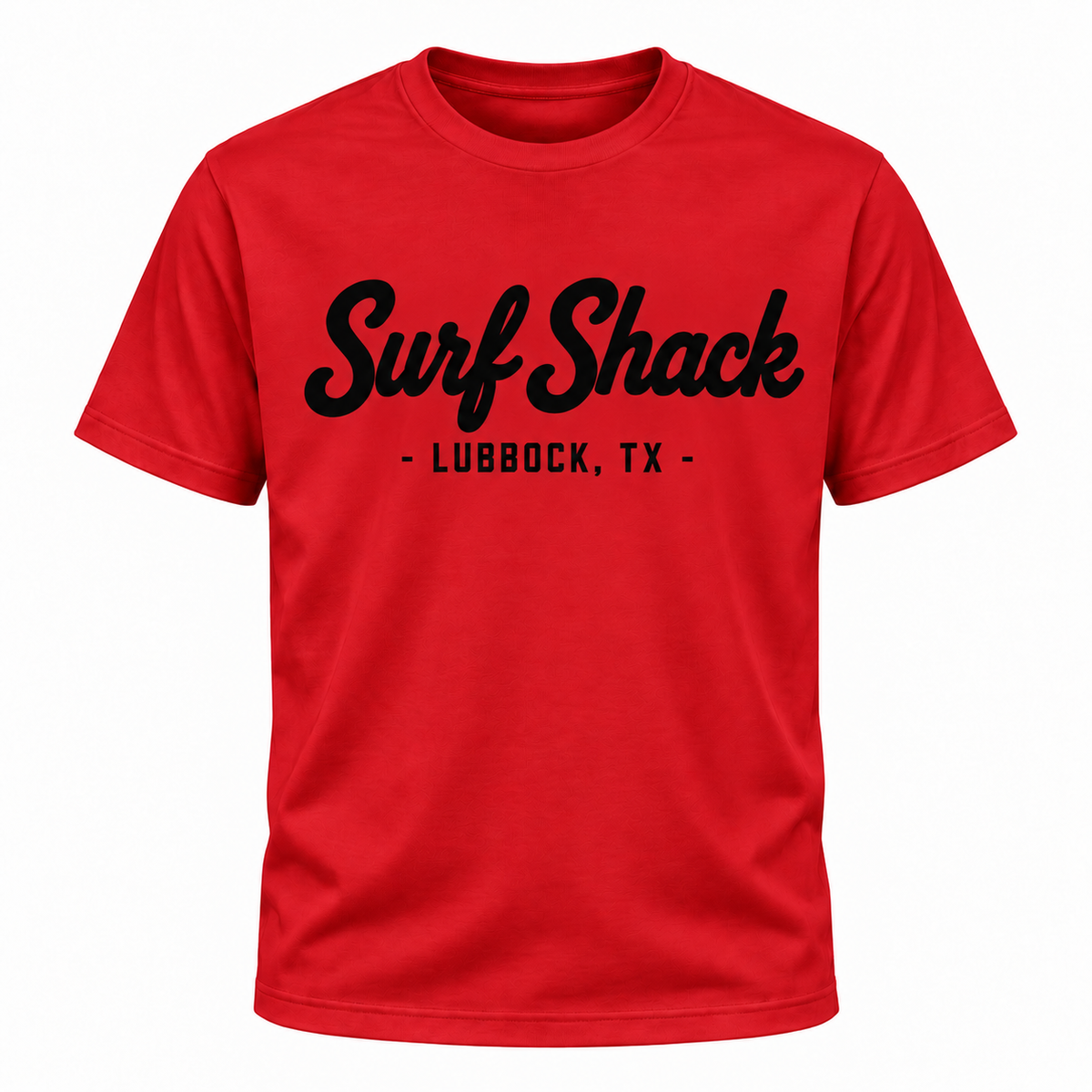 Surf Shack Texas Tech Tee, Scarlet / Black