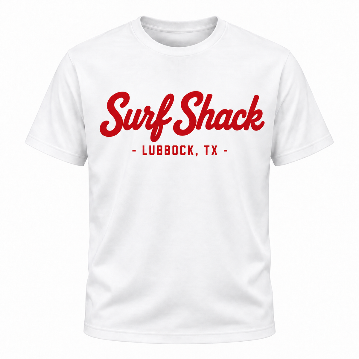Surf Shack Texas Tech Tee, White / Scarlet