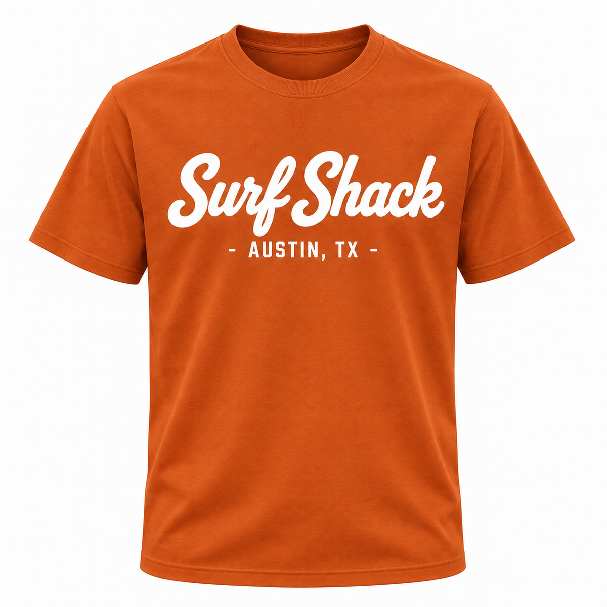 Surf Shack Texas Tee, Burnt Orange / White