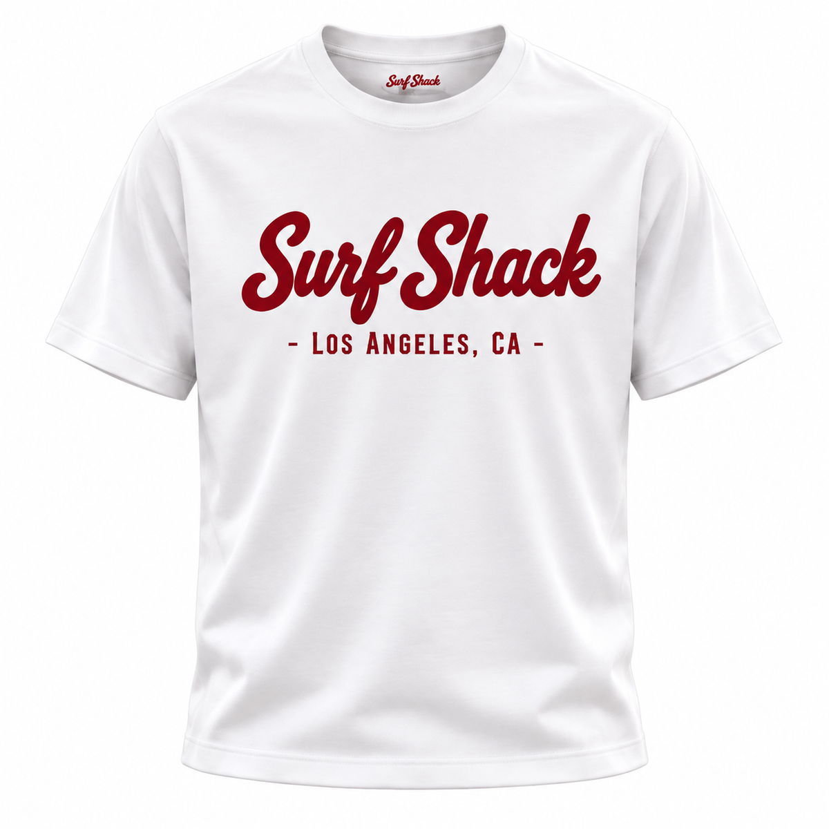 Surf Shack USC Tee, White / Cardinal